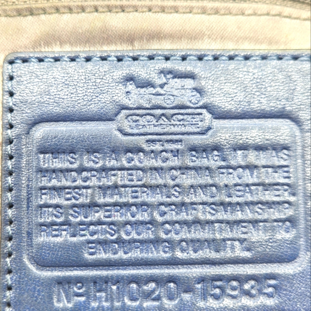 COACH Madison Sophia Satchel OP C Denim Blue Gold Hardware 2 Tags - Picture 12 of 15